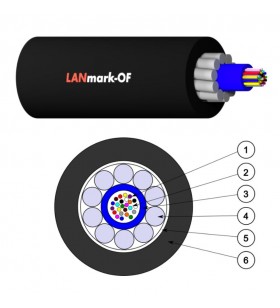 Nexans | n167.tbun12b | cablu fibra | lanmark | micro-bundle universal | lszh | negru | multimode om4 | 12 fibre