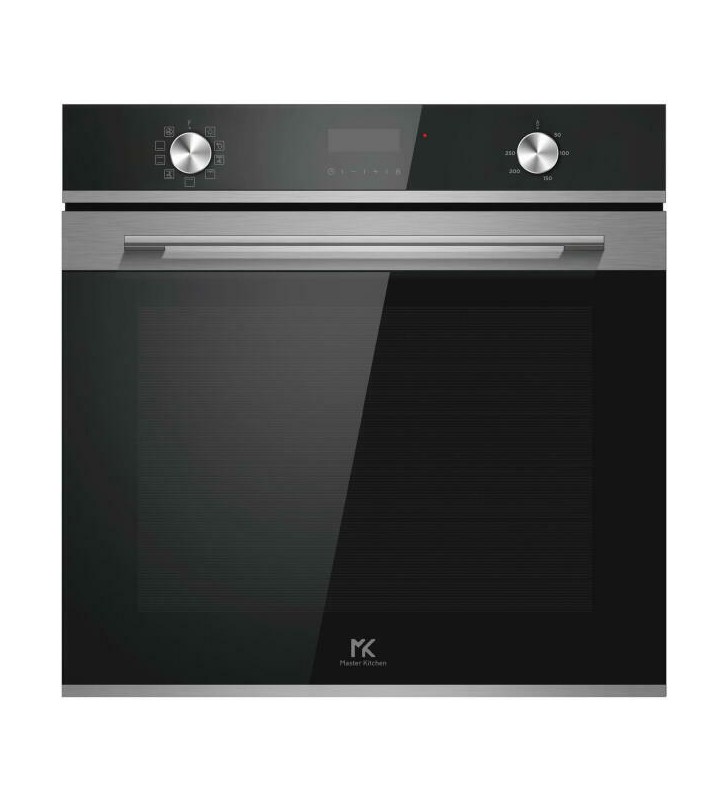 Cuptor multifunctional master kitchen, gama edge, volum 72 l, 9 functii de gatire, design sticlă neagră