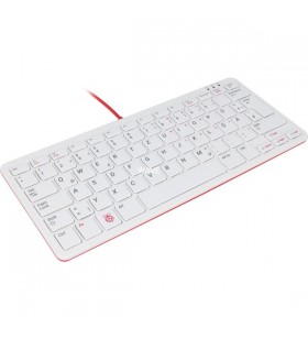 Raspberry pi foundation tastatura oficială raspberry pi (alb/roșu, aspect de, inclusiv hub usb cu 3 porturi)