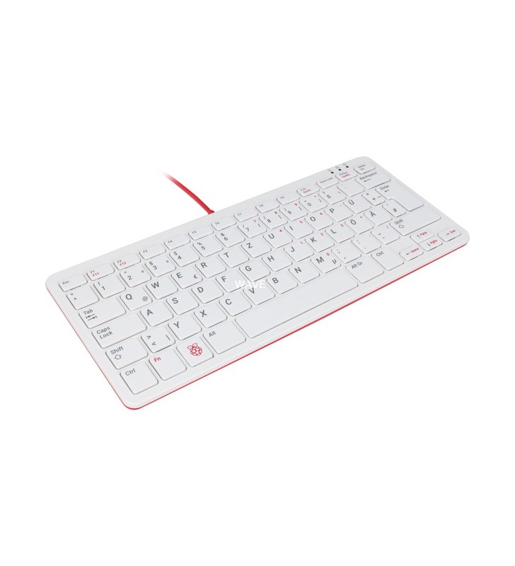 Raspberry pi foundation tastatura oficială raspberry pi (alb/roșu, aspect de, inclusiv hub usb cu 3 porturi)