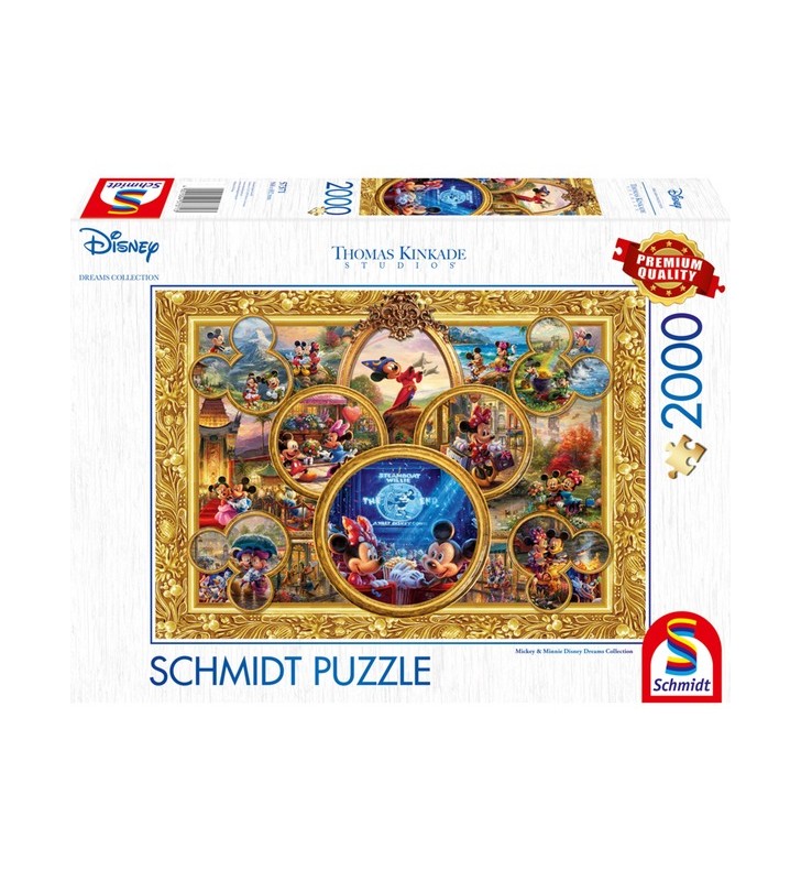 Schmidt games thomas kinkade studios: mickey & minnie, puzzle (colecții disney dreams)