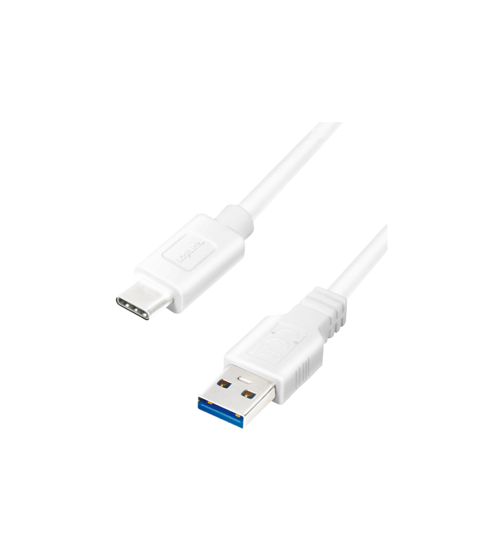 Logilink cu0173 logilink - usb 3.2 gen1x1 cable, usb-a male to usb-c male, white, 0.5m