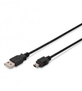 Digitus usb 20 cable type/a - mini b (5pin) m/m 1.0m