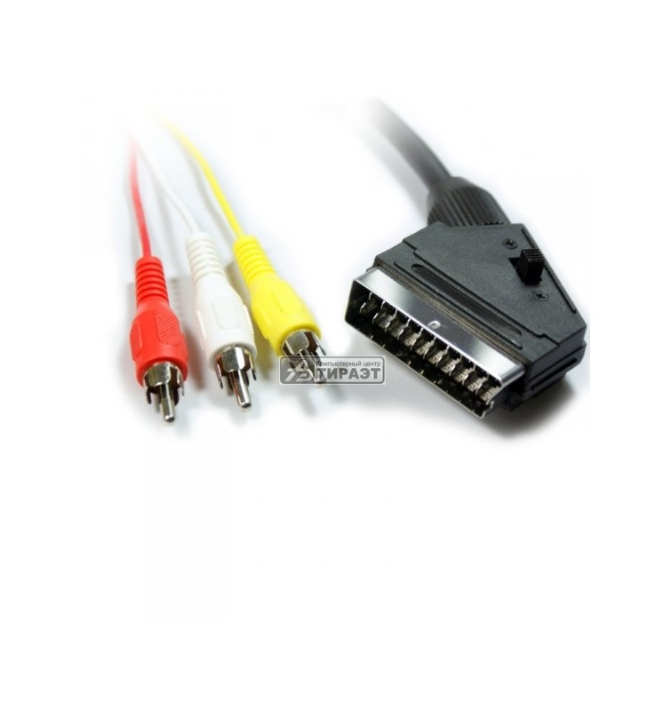 Gembird ccv-519-001 gembird cable euro/ 3x rca, bidirectional, 1.8m