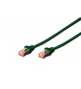 Digitus cat 6 s-ftp patch cord, cu, lszh awg 27/7, length 0.5 m, color green