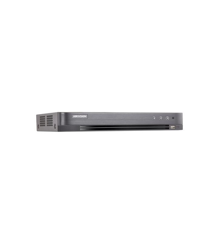 Dvr hikvision turbohd 8 canale, ds-7208hqhi-k1/a 3mp h265+h265h264+ h264, 8-ch video and 4-ch audio input, 2-ch ip up to 4mp reo