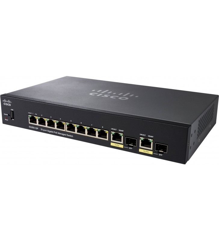 Cisco sg350-10mp-k9-eu cisco sg350-10mp 10-port gigabit poe managed switch