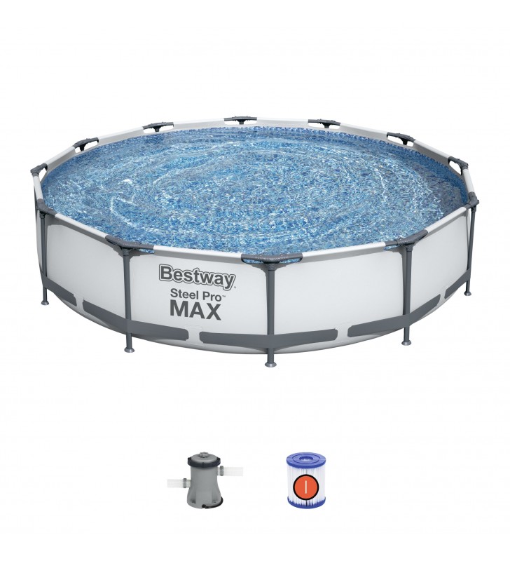 Bestway steel pro 56416 piscine supraterane piscină cadru rotundă 6473 l albastru
