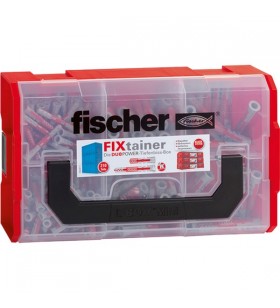Fischer fixtainer -duopower scurt / lung, diblu (gri deschis/rosu, 210 bucati)