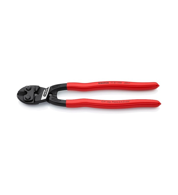 Cutter compact knipex cobolt xl 7101250, clește tăiat (roșu negru)