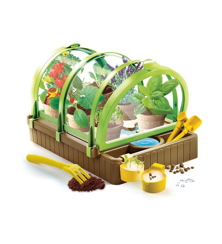 Clementoni organic greenhouse play for future, kit de experimente