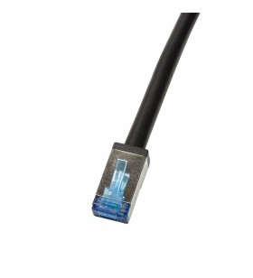 Logilink cq7143s logilink - outdoor patch cable cat.6a s/ftp pvc+pe, black, 50m