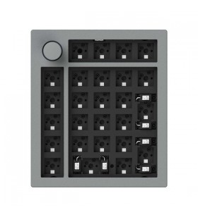 Keychron q0+ barebones, tastatură numerică (gri, hot swap, cadru de aluminiu, rgb, buton)