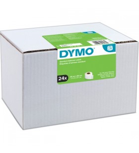 Dymo labelwriter pachet valoare original etichete pentru adresa 28x89mm, 24 role cu 130 de etichete fiecare (adeziv permanent, s0722360)