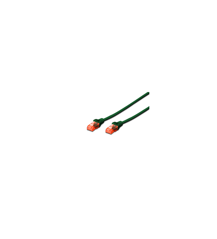 Digitus cat 6, u-utp patch cord, pvc awg 26/7, length 0.5 m, color green