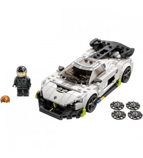 Jucărie de construcție lego 76900 speed ​​champions koenigsegg jesko (alb negru)
