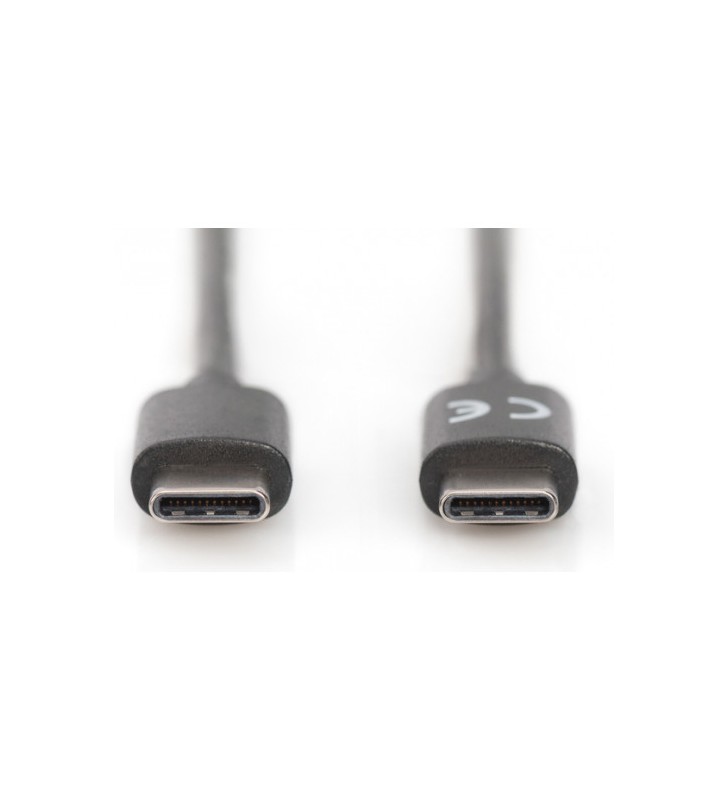 Digitus usb 2.0 cable [1x usb-c plug, usb plug - 1x usb-c plug, usb plug] 4.00 m black flexible, metal foild shield, bra