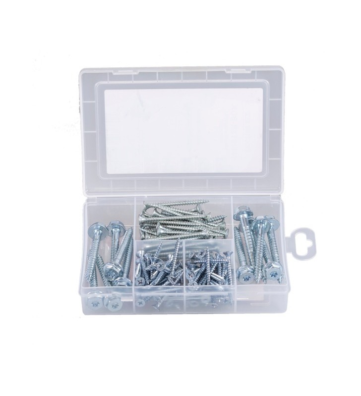 Șuruburi cu dibluri fischer master box, set de șuruburi (112 bucăți)