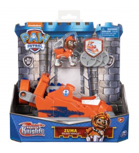 Paw patrol rescue knights zuma transforming toy car with collectible action figure