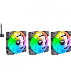 Thermaltake swafan ex14 rgb ventilator de răcire pentru computer tt premium edition, ventilator carcasă (negru, pachet de 3, inclusiv controler)