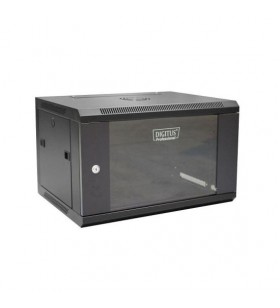 Digitus dn-w19 06u/450/b digitus wallmount cabinet 6u, 600x450mm, black ral 9004