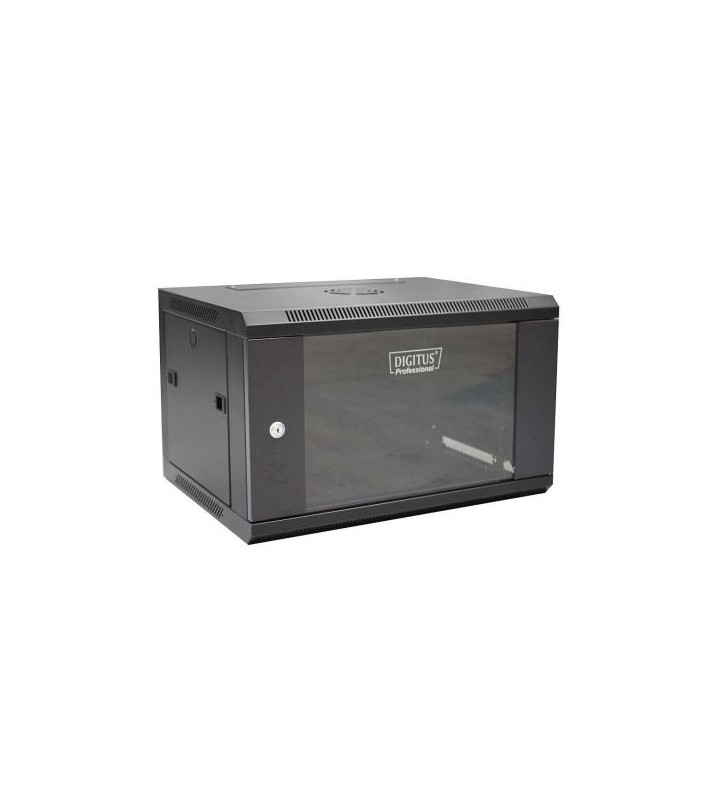 Digitus dn-w19 06u/450/b digitus wallmount cabinet 6u, 600x450mm, black ral 9004