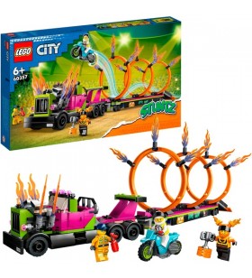 Jucărie de construcție lego 60357 city cascoria cu provocarea anvelopelor de incendiu