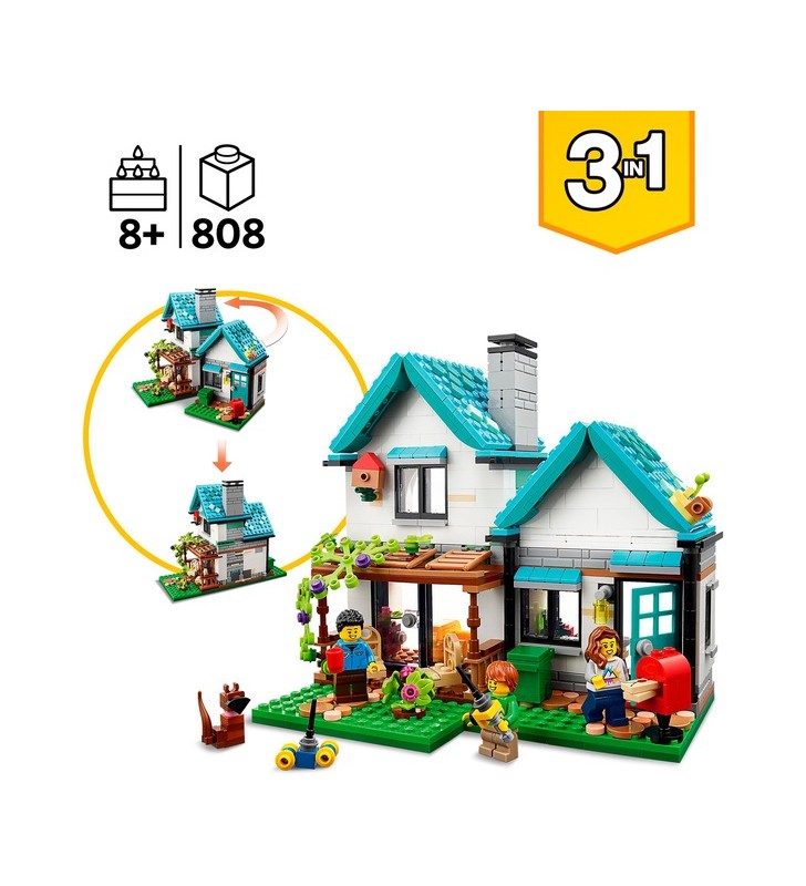 Jucărie de construcție a unei case confortabile lego 31139 creator 3-în-1