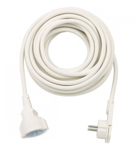 Cablu prelungitor brennenstuhl, 1x mufă plată înclinată (alb, 10 metri)
