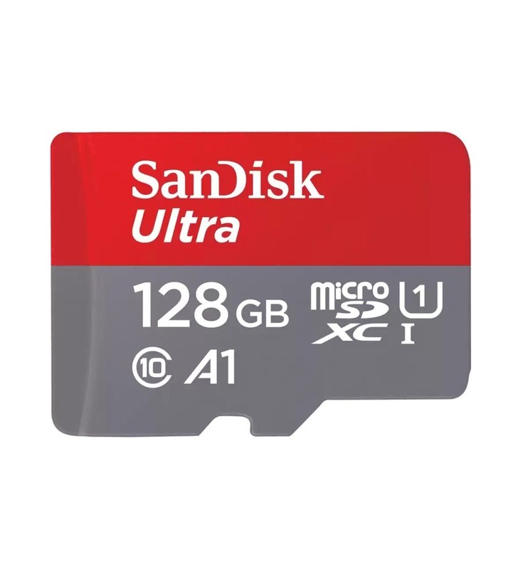 Card de memorie microsdxc sandisk ultra de 128 gb (uhs-i u1, clasa 10, a1)