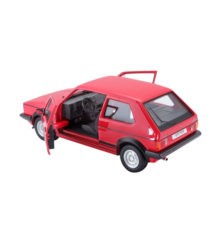 Bburago vw golf 1 gti '79, model vehicul (roșu, 1:24)