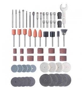 Set de accesorii einhell pentru scule de șlefuit și gravat, materiale de șlefuit/lustruit (61 bucăți)