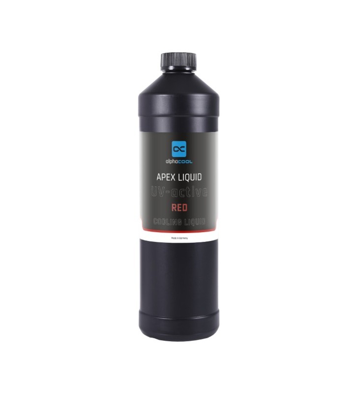 Alphacool apex liquid red uv-active 1000 ml, lichid de răcire