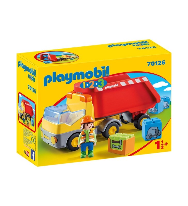 Playmobil 70126 1.2.3 jucărie de construcție cu basculantă