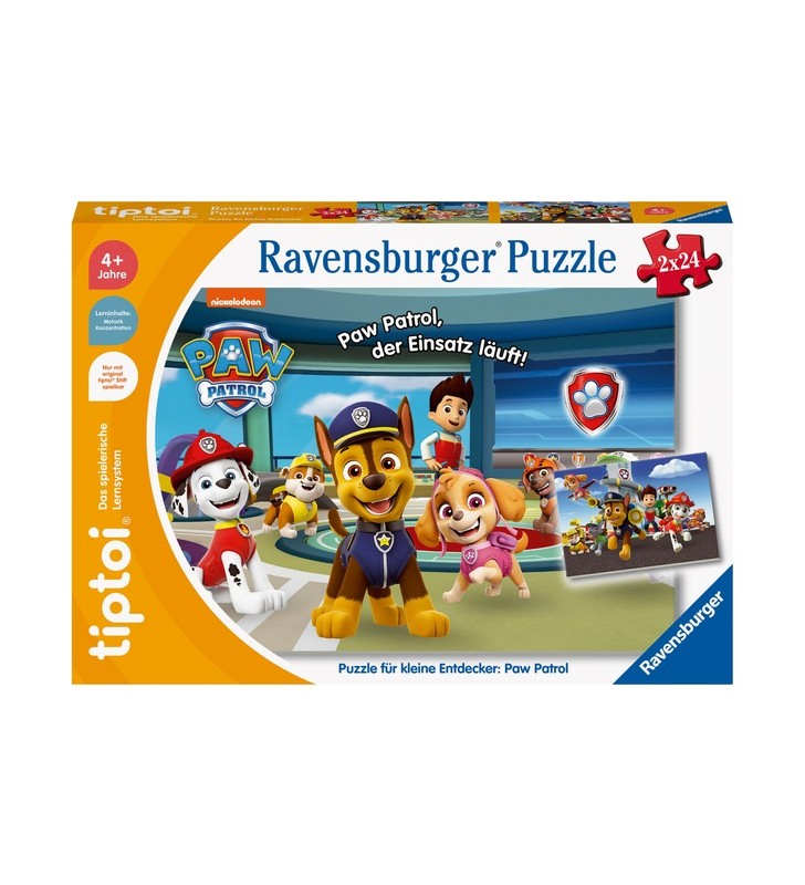 Puzzle tiptoi ravensburger pentru micii exploratori: paw patrol