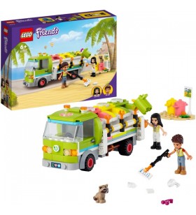 Jucărie de construcție a mașinii de reciclare LEGO 41712 Friends (Mașină de gunoi de jucărie cu minifigurine Emma și River Friends)