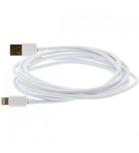 Cablu adaptor OWC USB 2.0, USB-A tată - Lightning tată (alb, 2 metri)
