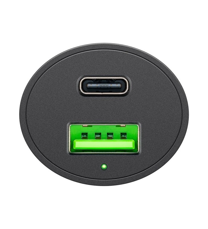 Încărcător rapid pentru mașină goobay dual USB USB-C PD (livrare energie) (negru)