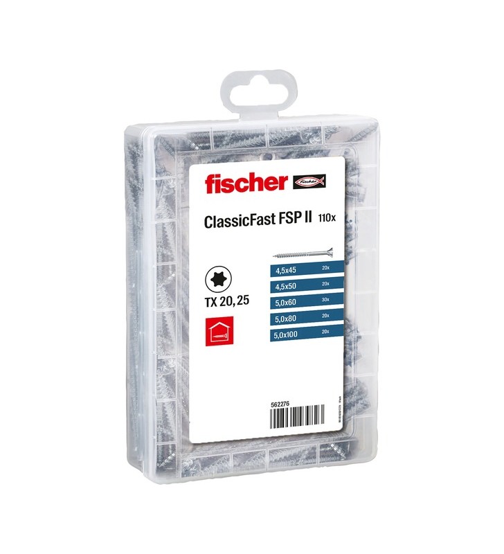 fischer master box ClassicFast SK TG TX, 4,5 - 5,0 mm, set de șuruburi