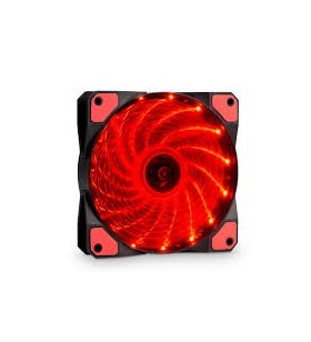 Aky aw-12c-br akyga system fan 15 led red aw-12c-br molex / 3-pin 120x120 mm