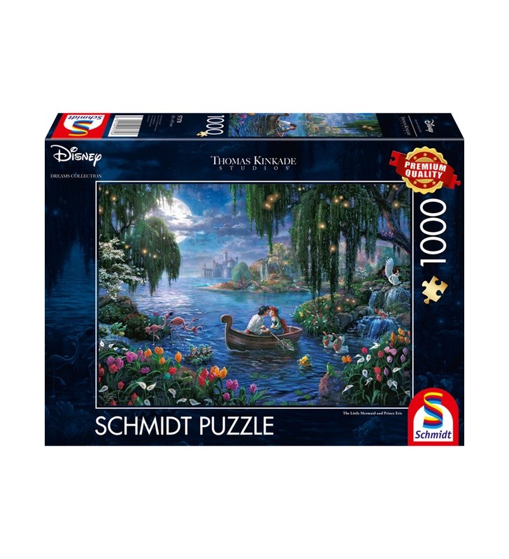 Jocuri Schmidt Studiourile Thomas Kinkade: Mica Sirenă și Prințul Eric, Puzzle (Colecții Disney Dreams)