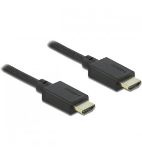 Cablu HDMI de mare viteză DeLOCK 48 Gbps 8K 60Hz (negru, 0,5 metri)