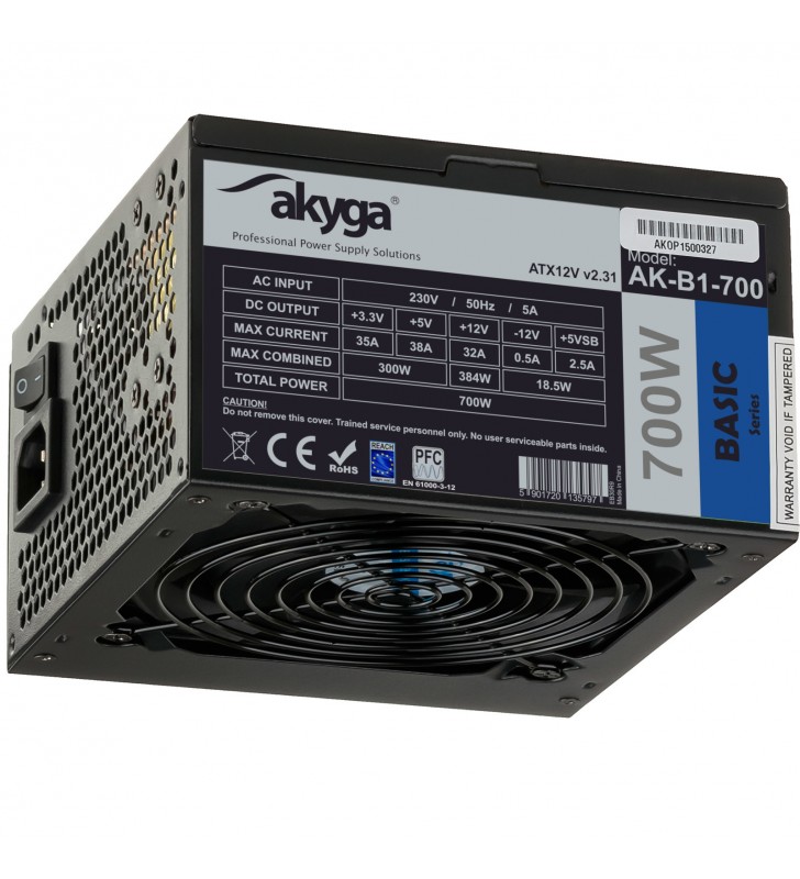 Aky ak-b1-700be akyga ak-b1-700be atx power supply 700w black edition p4+4 pci-e sata ppfc 12 cm