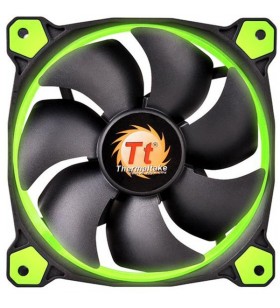Thermaltake Riing 14 LED Green 140x140x25, ventilator carcasa (negru verde)