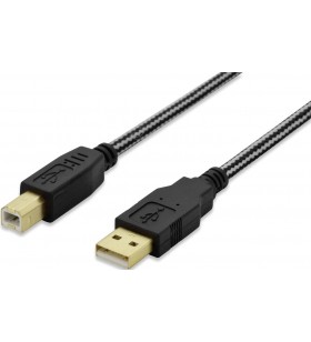 Ednet usb 2.0 cable [1x usb 2.0 connector a - 1x usb 2.0 connector b] 3.00 m black gold plated connectors