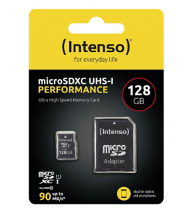 Card de memorie microsdxc intenso uhs-i performance de 256 gb (negru, uhs-i u1, clasa 10)