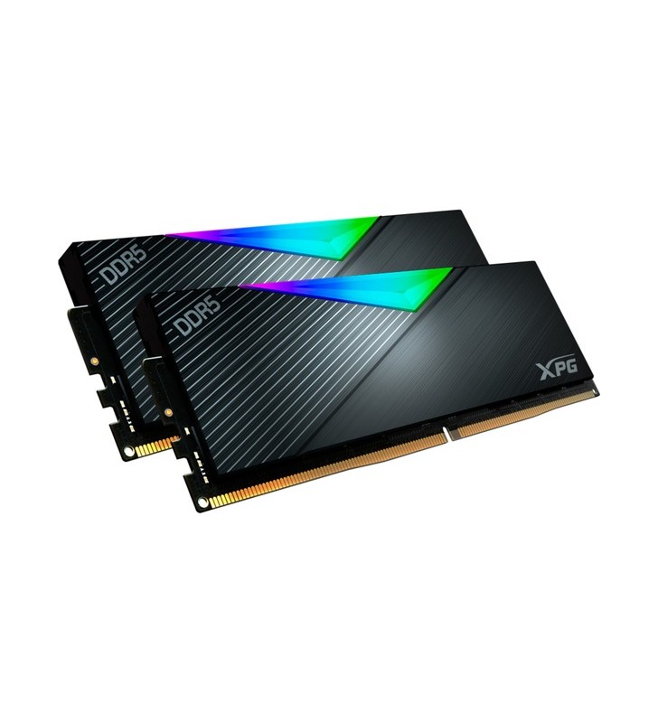 Kit ADATA DIMM 32GB DDR5-6400, memorie (negru, AX5U6400C3216G-DCLARBK, Lancer RGB, XMP)