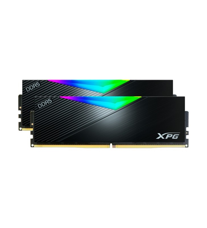 Kit ADATA DIMM 32GB DDR5-6400, memorie (negru, AX5U6400C3216G-DCLARBK, Lancer RGB, XMP)