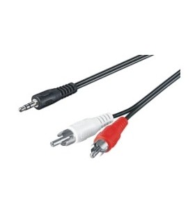 3.5mm 2x rca adapter hq 3.0m/cable m/m 3pin to audio l/r