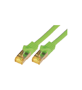 Mcab cat7 network raw cable s-ftp - pimf - lszh - 0,50m - green